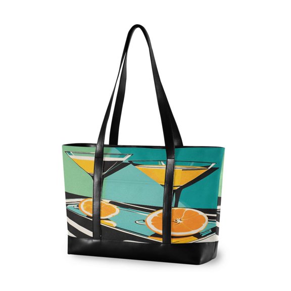 FORMRS Laptop Tote Bag for Women with 15.6" Computer Compartments Handbag, Orange Glasses