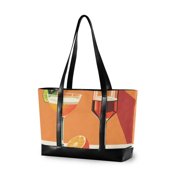 FORMRS Laptop Tote Bag for Women with 15.6" Computer Compartments Handbag, Orange Glasses