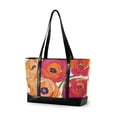 thumbnail image 1 of FORMRS Canvas Laptop Tote Bag for Women with 15.6" Computer Compartments Shoulder Handbag, Orange Hand Drawn Floral, 1 of 7