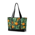 thumbnail image 1 of FORMRS Canvas Laptop Tote Bag for Women with 15.6" Computer Compartments Shoulder Handbag, Orange Tree Pattern, 1 of 7