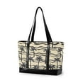 thumbnail image 1 of FORMRS Canvas Laptop Tote Bag for Women with 15.6" Computer Compartments Shoulder Handbag, Palm Tree Wave Pattern, 1 of 7