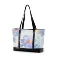 thumbnail image 1 of FORMRS Canvas Laptop Tote Bag for Women with 15.6" Computer Compartments Shoulder Handbag, Pastel Flower Pattern, 1 of 7