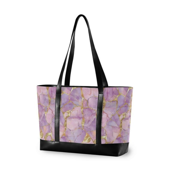 FORMRS Laptop Tote Bag for Women with 15.6" Computer Compartments Handbag, Pastel Pink Marble Pattern