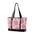 thumbnail image 1 of FORMRS Canvas Laptop Tote Bag for Women with 15.6" Computer Compartments Shoulder Handbag, Phones and Hearts, 1 of 7