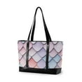 thumbnail image 1 of FORMRS Canvas Laptop Tote Bag for Women with 15.6" Computer Compartments Shoulder Handbag, Pink Art Pattern, 1 of 7