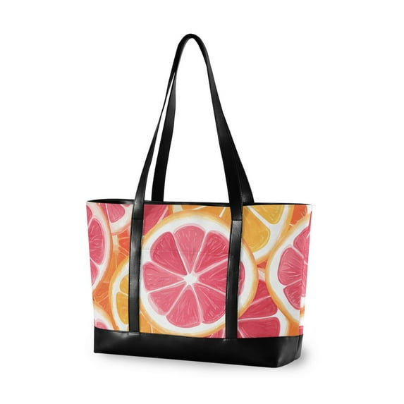 FORMRS Laptop Tote Bag for Women with 15.6" Computer Compartments Handbag, Pink Grapefruit Slices