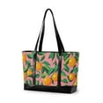 thumbnail image 1 of FORMRS Canvas Laptop Tote Bag for Women with 15.6" Computer Compartments Shoulder Handbag, Pink Oranges, 1 of 7