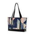 thumbnail image 1 of FORMRS Canvas Laptop Tote Bag for Women with 15.6" Computer Compartments Shoulder Handbag, Pink Stripes, 1 of 7