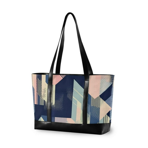 FORMRS Laptop Tote Bag for Women with 15.6" Computer Compartments Handbag, Pink Stripes