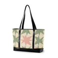 thumbnail image 1 of FORMRS Canvas Laptop Tote Bag for Women with 15.6" Computer Compartments Shoulder Handbag, Pink and Green Geometric, 1 of 7
