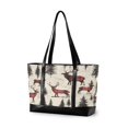 thumbnail image 1 of FORMRS Canvas Laptop Tote Bag for Women with 15.6" Computer Compartments Shoulder Handbag, Plaid Deer, 1 of 7