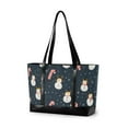 thumbnail image 1 of FORMRS Canvas Laptop Tote Bag for Women with 15.6" Computer Compartments Shoulder Handbag, Playful Winter, 1 of 7
