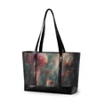 thumbnail image 1 of FORMRS Canvas Laptop Tote Bag for Women with 15.6" Computer Compartments Shoulder Handbag, Psychedelic Forest, 1 of 7