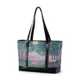 thumbnail image 1 of FORMRS Canvas Laptop Tote Bag for Women with 15.6" Computer Compartments Shoulder Handbag, Purple Forest Scene, 1 of 7