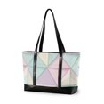 thumbnail image 1 of FORMRS Canvas Laptop Tote Bag for Women with 15.6" Computer Compartments Shoulder Handbag, Purple Geometric, 1 of 7