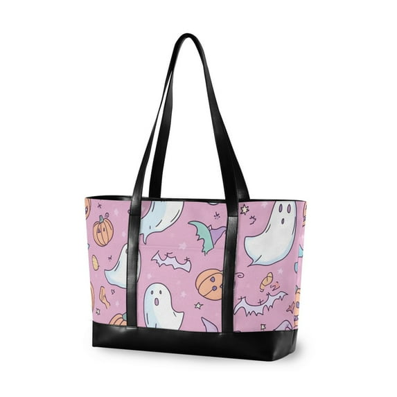 FORMRS Laptop Tote Bag for Women with 15.6" Computer Compartments Handbag, Purple Halloween