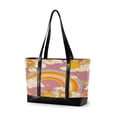 thumbnail image 1 of FORMRS Laptop Tote Bag for Women with 15.6" Computer Compartments Handbag, Purple Retro Rainbow, 1 of 7