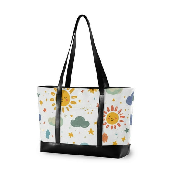 FORMRS Laptop Tote Bag for Women with 15.6" Computer Compartments Handbag, Rainbows Pattern