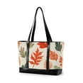 thumbnail image 1 of FORMRS Canvas Laptop Tote Bag for Women with 15.6" Computer Compartments Shoulder Handbag, Red Autumn Leaves, 1 of 7
