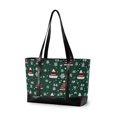 thumbnail image 1 of FORMRS Canvas Laptop Tote Bag for Women with 15.6" Computer Compartments Shoulder Handbag, Red Christmas Trees, 1 of 7