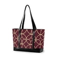 thumbnail image 1 of FORMRS Canvas Laptop Tote Bag for Women with 15.6" Computer Compartments Shoulder Handbag, Red Circles, 1 of 7