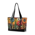 thumbnail image 1 of FORMRS Canvas Laptop Tote Bag for Women with 15.6" Computer Compartments Shoulder Handbag, Red Colorful Flowers with Dots, 1 of 7