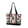 thumbnail image 1 of FORMRS Canvas Laptop Tote Bag for Women with 15.6" Computer Compartments Shoulder Handbag, Red Deer, 1 of 7