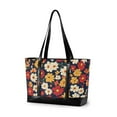 thumbnail image 1 of FORMRS Canvas Laptop Tote Bag for Women with 15.6" Computer Compartments Shoulder Handbag, Red Floral, 1 of 7