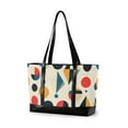 thumbnail image 1 of FORMRS Canvas Laptop Tote Bag for Women with 15.6" Computer Compartments Shoulder Handbag, Red Geometric, 1 of 7
