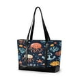 thumbnail image 1 of FORMRS Canvas Laptop Tote Bag for Women with 15.6" Computer Compartments Shoulder Handbag, Red Jellyfish, 1 of 7