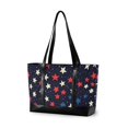thumbnail image 1 of FORMRS Canvas Laptop Tote Bag for Women with 15.6" Computer Compartments Shoulder Handbag, Red Starry Pattern, 1 of 7