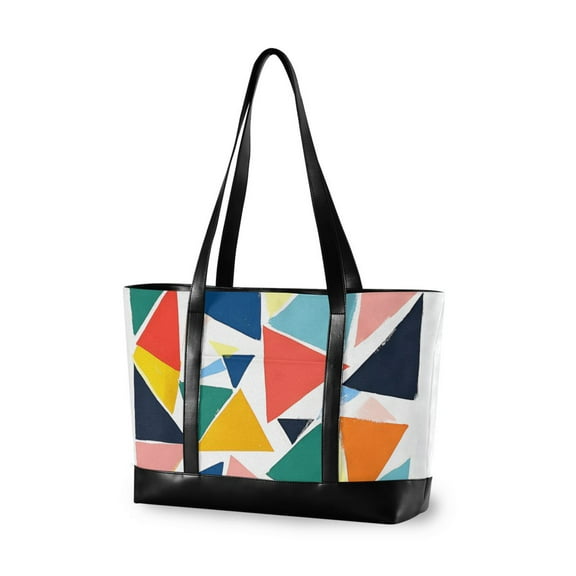 FORMRS Laptop Tote Bag for Women with 15.6" Computer Compartments Handbag, Red Triangles