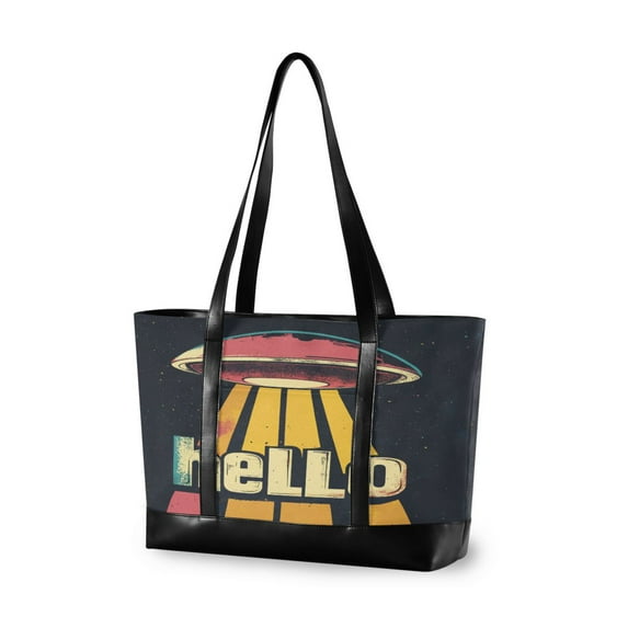 FORMRS Laptop Tote Bag for Women with 15.6" Computer Compartments Handbag, Red UFO