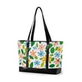 thumbnail image 1 of FORMRS Canvas Laptop Tote Bag for Women with 15.6" Computer Compartments Shoulder Handbag, Retro Blue Floral, 1 of 7