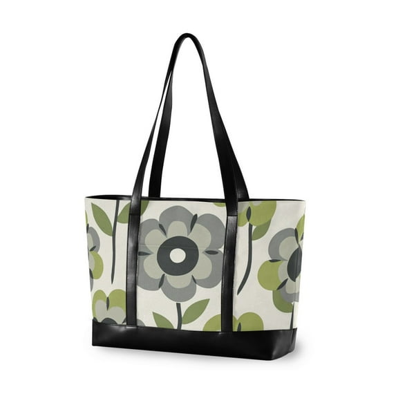 FORMRS Laptop Tote Bag for Women with 15.6" Computer Compartments Handbag, Retro Flower