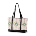 thumbnail image 1 of FORMRS Canvas Laptop Tote Bag for Women with 15.6" Computer Compartments Shoulder Handbag, Retro Green Stars, 1 of 7