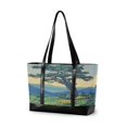 thumbnail image 1 of FORMRS Canvas Laptop Tote Bag for Women with 15.6" Computer Compartments Shoulder Handbag, Retro Mountain, 1 of 7