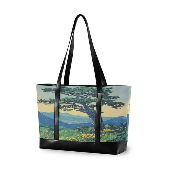 FORMRS Laptop Tote Bag for Women with 15.6" Computer Compartments Handbag, Retro Mountain