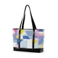 thumbnail image 1 of FORMRS Canvas Laptop Tote Bag for Women with 15.6" Computer Compartments Shoulder Handbag, Retro Simple Shapes, 1 of 7