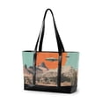 thumbnail image 1 of FORMRS Canvas Laptop Tote Bag for Women with 15.6" Computer Compartments Shoulder Handbag, Retro UFO, 1 of 7