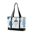 thumbnail image 1 of FORMRS Laptop Tote Bag for Women with 15.6" Computer Compartments Handbag, Simple Cartoon Snowmen, 1 of 7