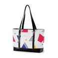 thumbnail image 1 of FORMRS Canvas Laptop Tote Bag for Women with 15.6" Computer Compartments Shoulder Handbag, Simple Triangles, 1 of 7