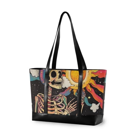 FORMRS Laptop Tote Bag for Women with 15.6" Computer Compartments Handbag, Skeleton with Sun