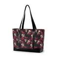 thumbnail image 1 of FORMRS Canvas Laptop Tote Bag for Women with 15.6" Computer Compartments Shoulder Handbag, Skull Red Rose Pattern, 1 of 7