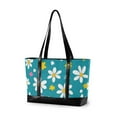 thumbnail image 1 of FORMRS Canvas Laptop Tote Bag for Women with 15.6" Computer Compartments Shoulder Handbag, Small Daisy, 1 of 7