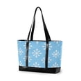 thumbnail image 1 of FORMRS Canvas Laptop Tote Bag for Women with 15.6" Computer Compartments Shoulder Handbag, Snowflake Pattern, 1 of 7