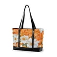 thumbnail image 1 of FORMRS Canvas Laptop Tote Bag for Women with 15.6" Computer Compartments Shoulder Handbag, Sunny Floral, 1 of 7