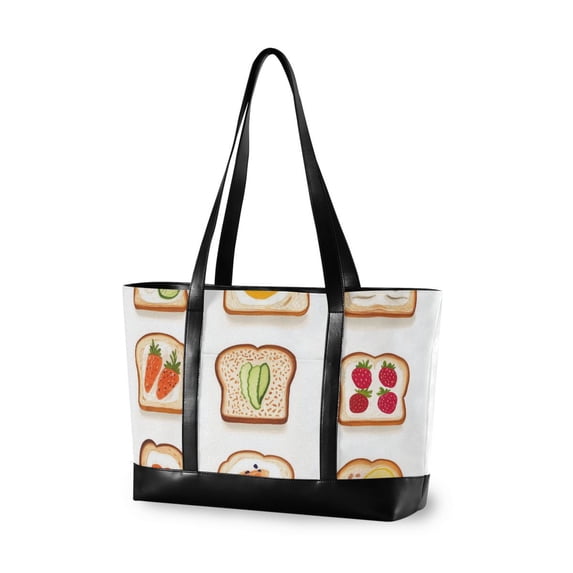 FORMRS Laptop Tote Bag for Women with 15.6" Computer Compartments Handbag, Various Toasts