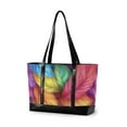 thumbnail image 1 of FORMRS Canvas Laptop Tote Bag for Women with 15.6" Computer Compartments Shoulder Handbag, Vibrant Leaves Pattern, 1 of 7
