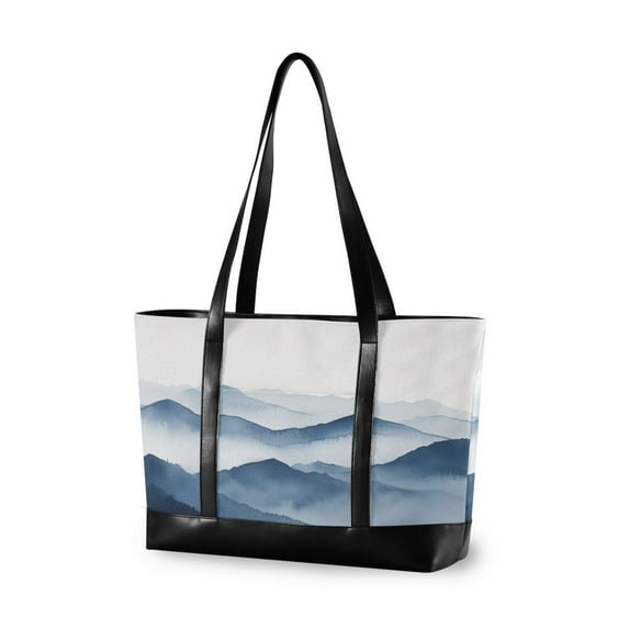 FORMRS Laptop Tote Bag for Women with 15.6" Computer Compartments Handbag, Watercolor Mountains
